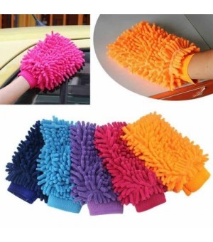 Waterproof Free Size Microfiber Hand Gloves, Car Washing Gloves(Multi Color)